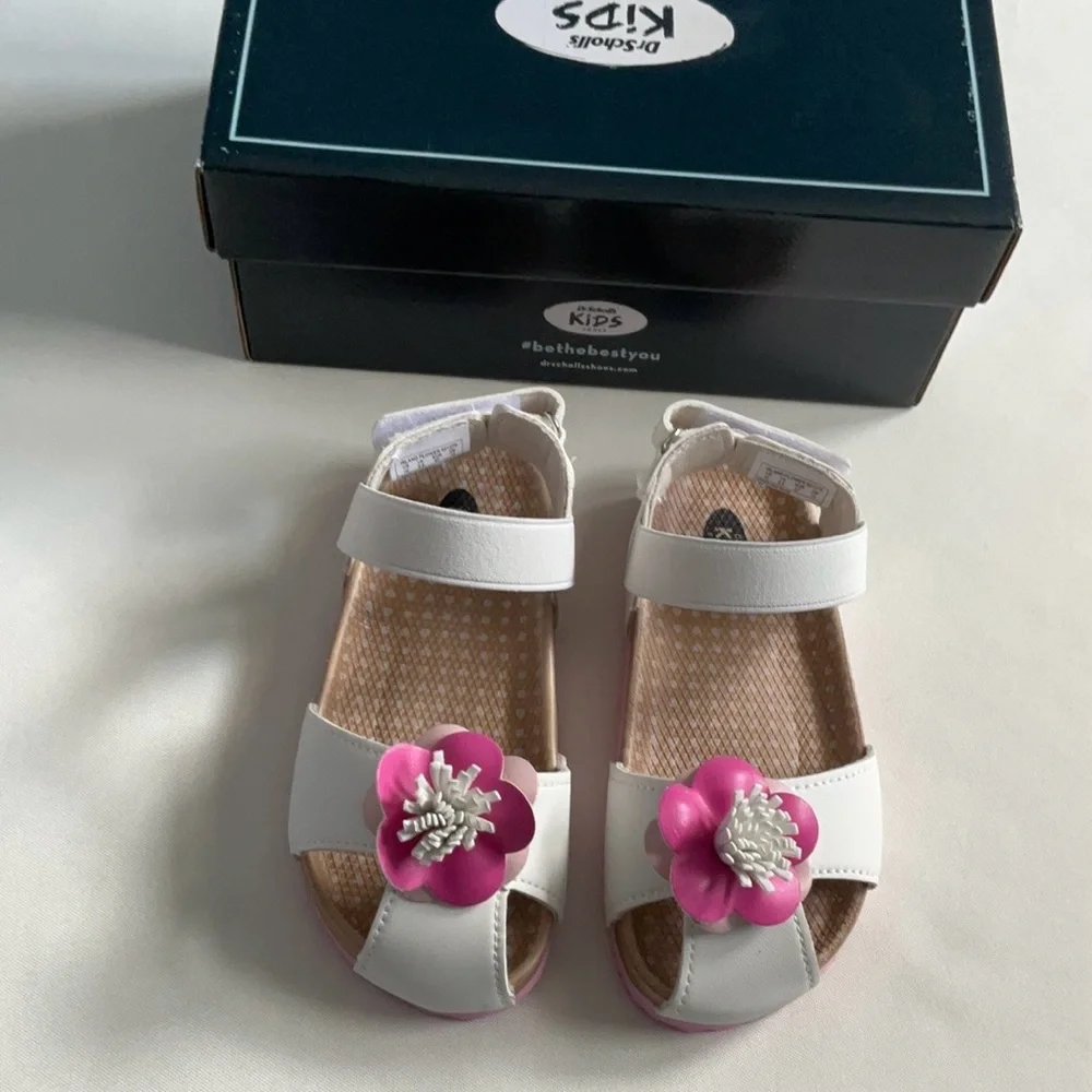 Dr. Scholl's‎ White and Pink Kids Sandals Size 10